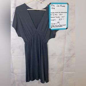 Fire Los Angeles Womens Dress Size Med Gray Solid Sheath Above Knee